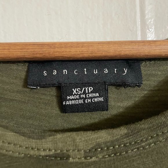 Sanctuary Military Camo Open Shoulder Shirt - Picture 3 of 4